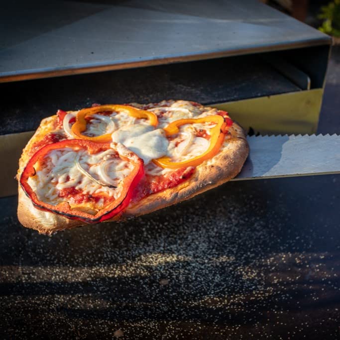 Grillrost.com Das Original Feuerplatte Pizzaaufsatz | Pizzabox aus Edelstahl - perfekte Oberhitze für Deine Pizza wie aus dem Holzofen