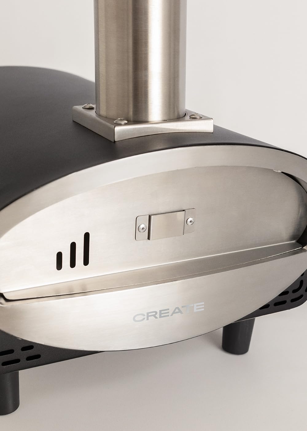 CREATE/PIZZA MAKER ADVANCE/Pellet-Ofen für Steinofenpizzen/Pizzen bis Ø30 cm, schnelles Aufheizen, Temperaturregelung, Temperatur bis 500ºC, Außeneinsatz, 53x36,8x58cm